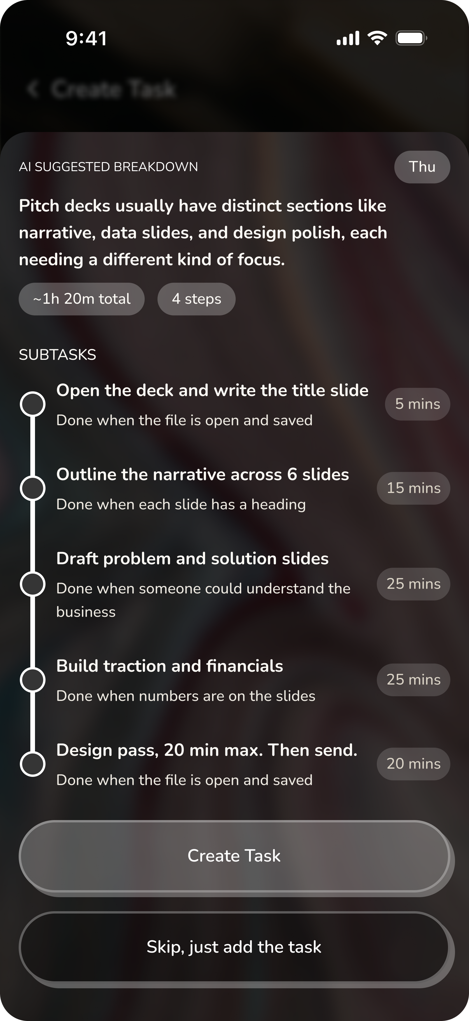 AI task breakdown